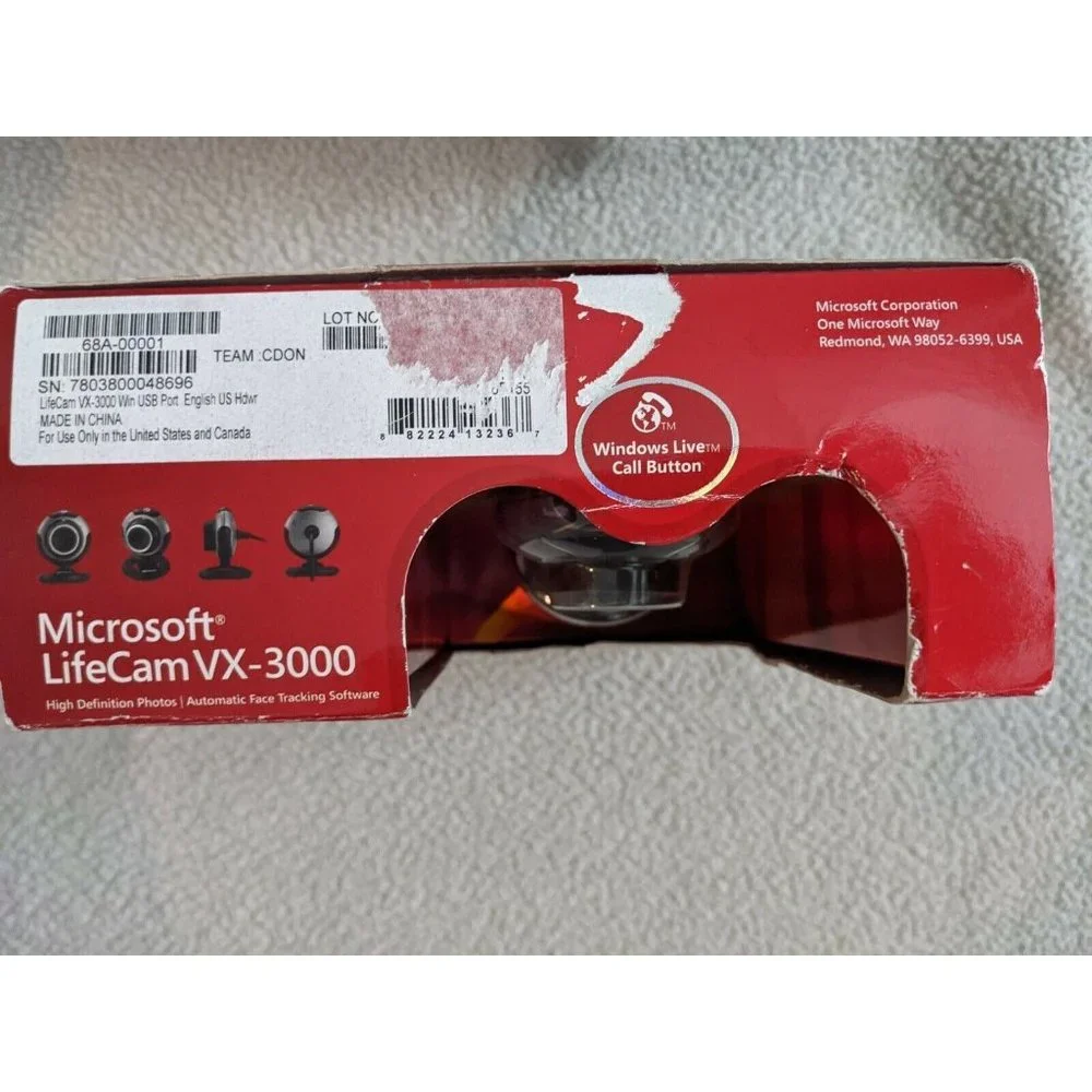 Microsoft Windows Live Messenger LifecCam VX-3000 USB 2.0 Webcam Build In...